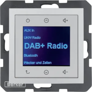 Radio Touch DAB+, Bluetooth alu mat, Berker B. Kwadrat