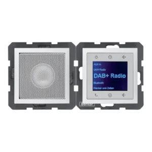 Radio Touch DAB+, Bluetooth biały mat z głośnikiem, Berker B. Kwadrat