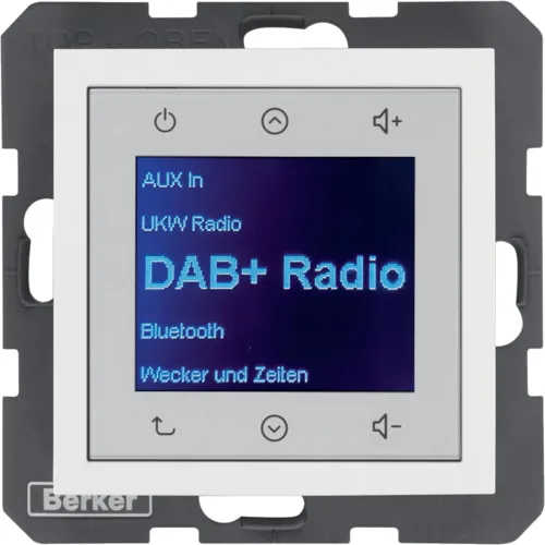 Dab Raido Menu Radio Touch DAB+, Bluetooth biały połysk, Berker B. Kwadrat | Hurtownia ...