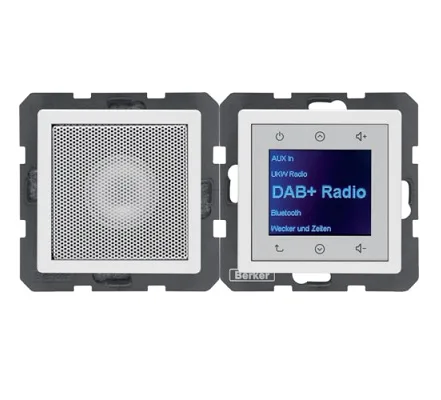 Radio Touch DAB+, z głośnikiem biały aksamit, Berker Q1/Q3/Q7 ...